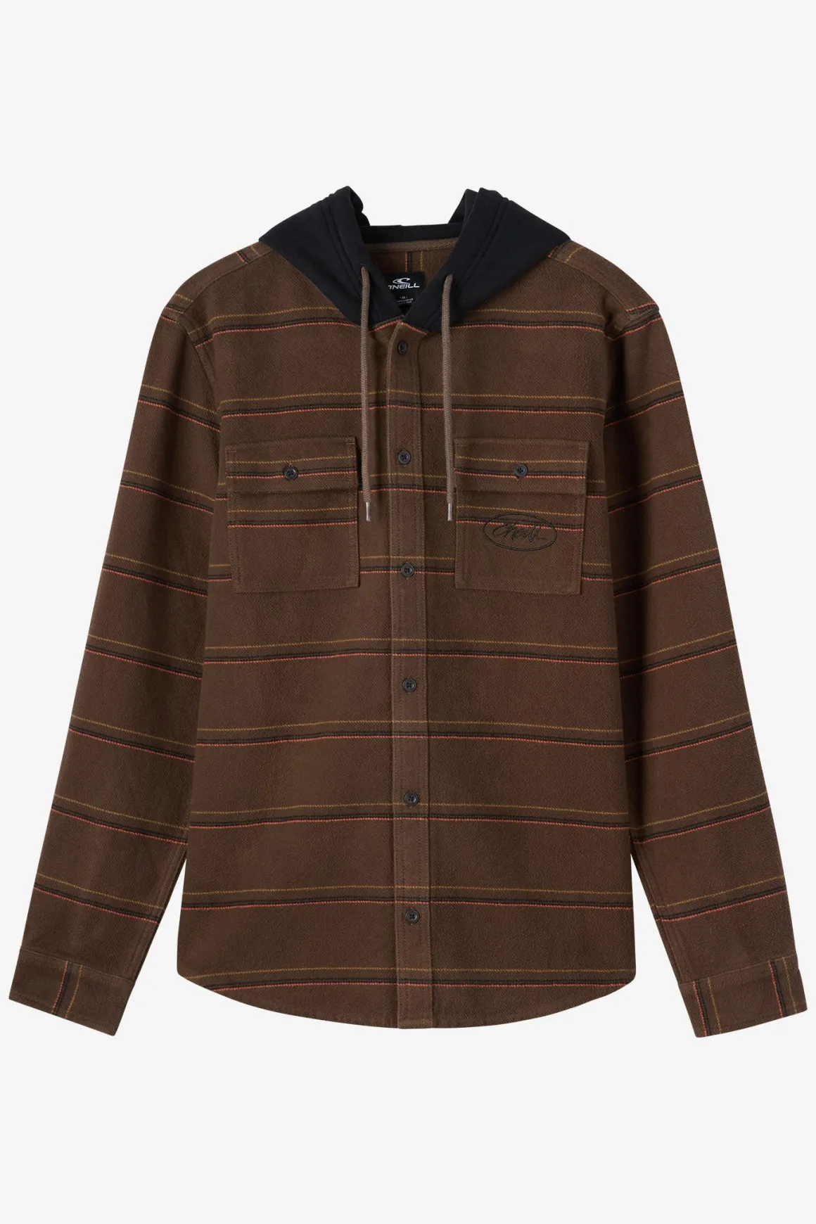 Archer Hooded Flannel Standard Fit Long Sleeve Shirt - Turkish Coffee | O'Neill