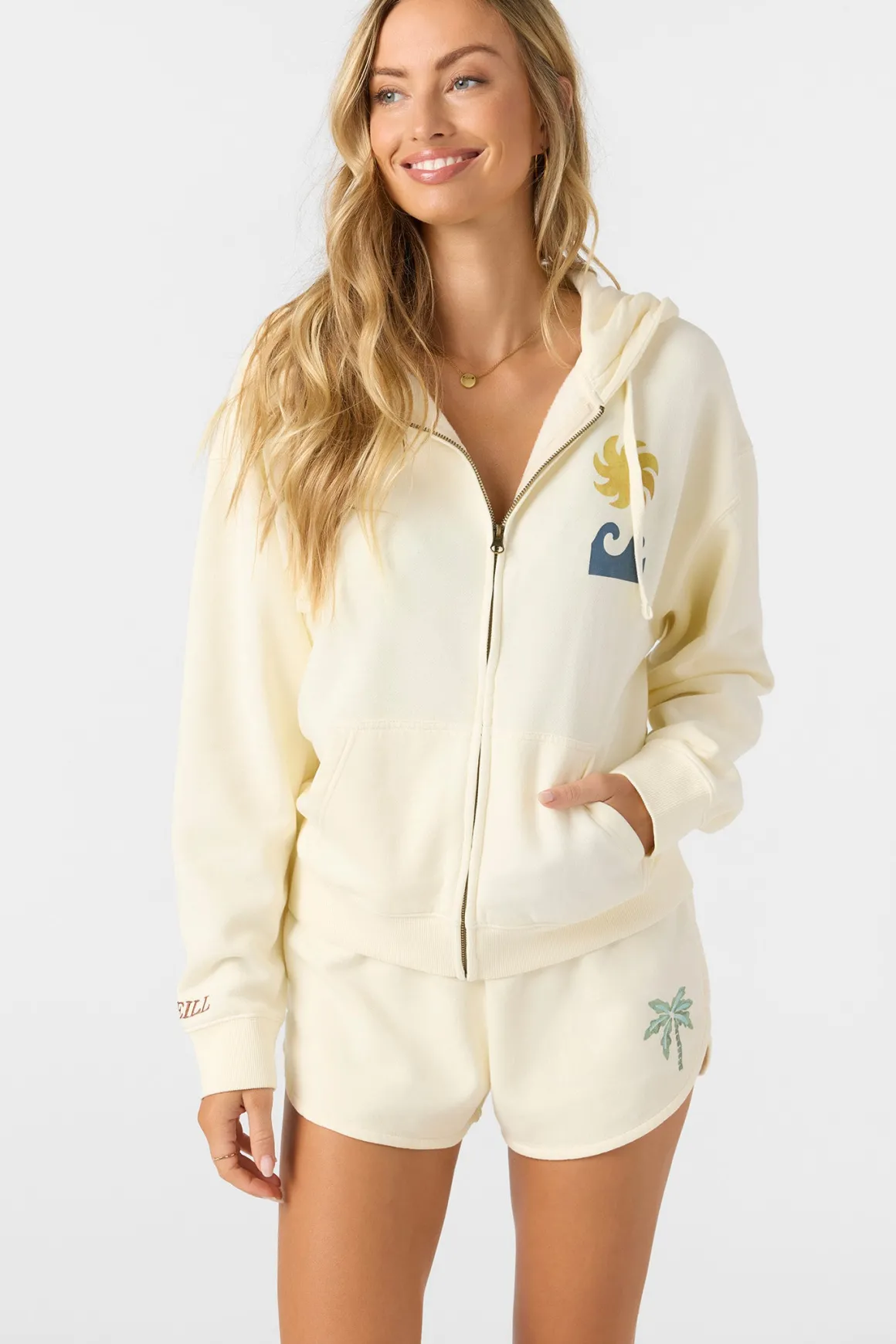 Atwood Palma Zip Hoody Zip Fleece - Winter White | O'Neill