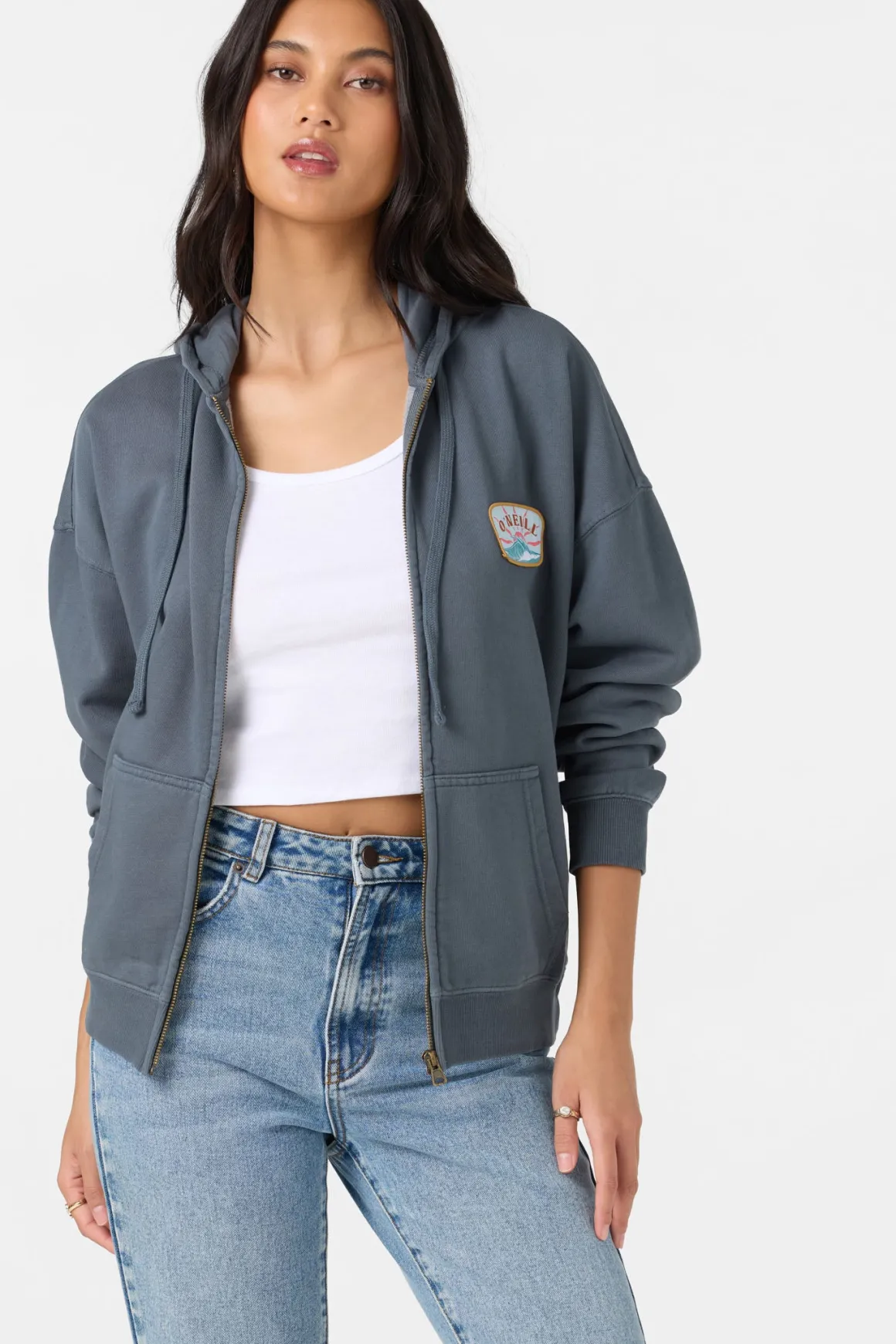 Atwood Zip Hoody Zip Fleece - Washed Slate | O'Neill