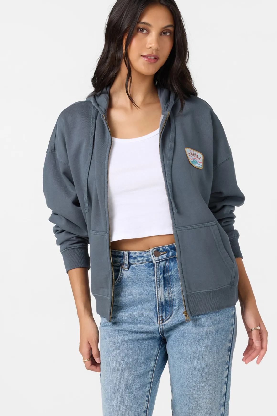 Atwood Zip Hoody Zip Fleece - Washed Slate | O'Neill