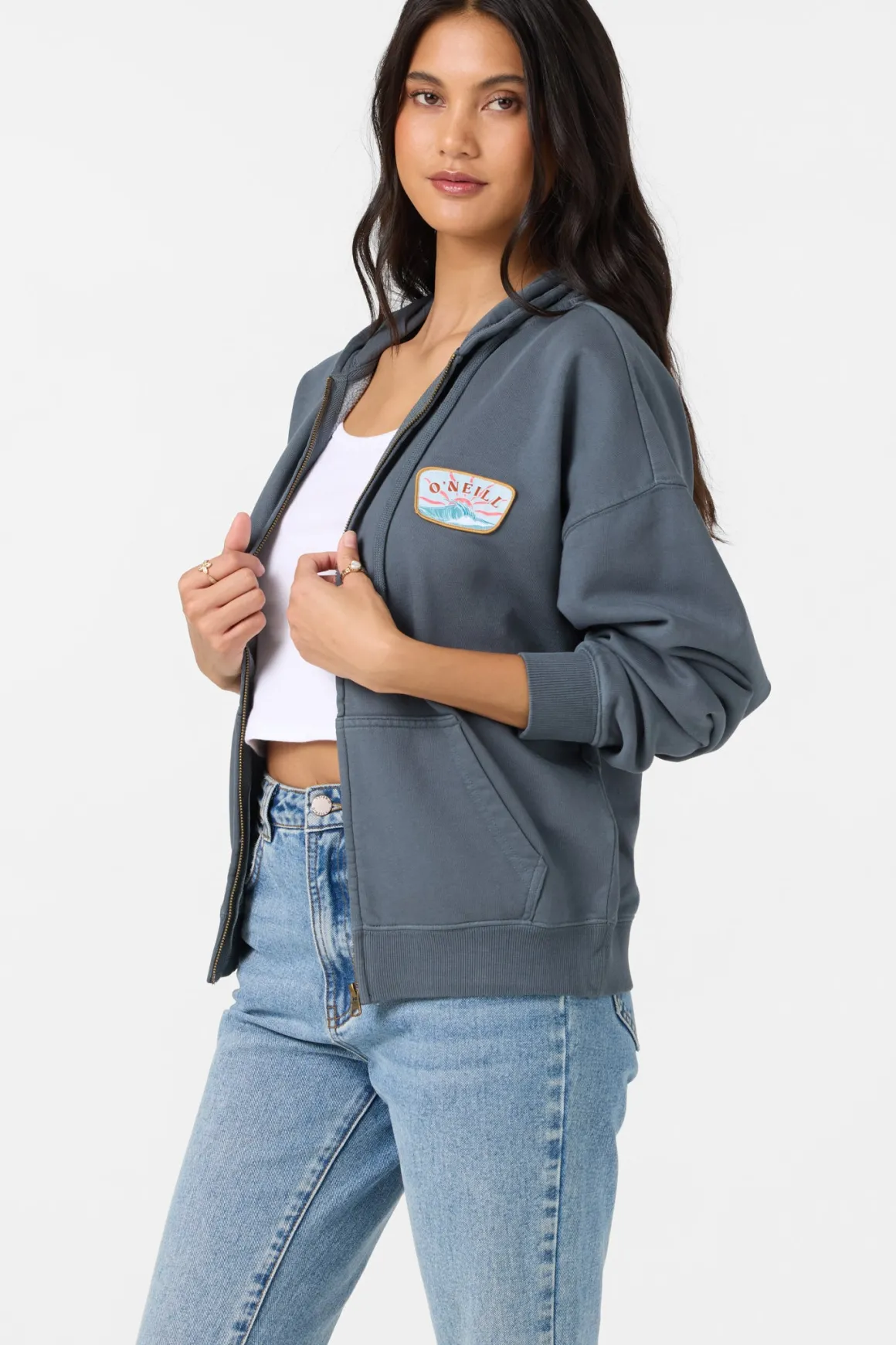 Atwood Zip Hoody Zip Fleece - Washed Slate | O'Neill