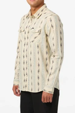 Bar Dog Long Sleeve Standard Fit Long Sleeve Shirt - Lt Khaki | O'Neill