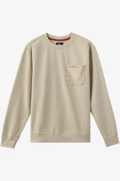 Bavaro Blocked Crew Crew Neck Fleece - Lt Khaki | O'Neill