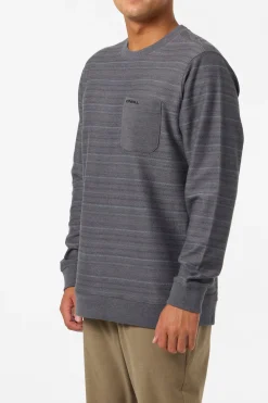 Bavaro Blocked Crew Crew Neck Fleece - Graphite | O'Neill