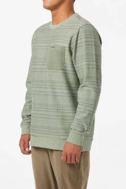 Bavaro Blocked Crew Crew Neck Fleece - Sage | O'Neill