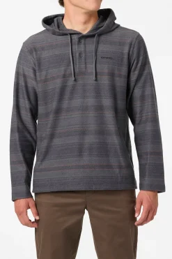 Bavaro Stripe Poncho Pullover Fleece - Black | O'Neill