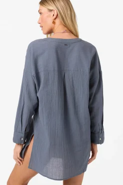 Belizin Long Sleeve Cover-Up Dress - Slate | O'Neill