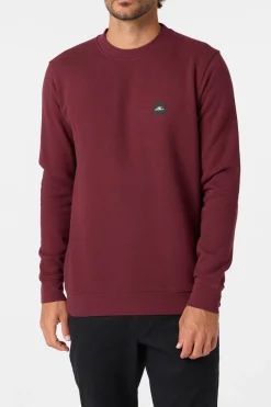 Blocked Out Crew Crew Neck Fleece - Burgundy | O'Neill