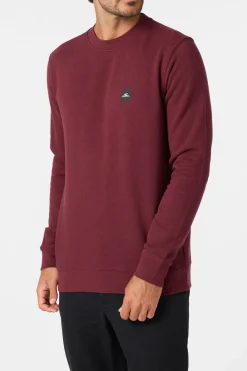 Blocked Out Crew Crew Neck Fleece - Burgundy | O'Neill