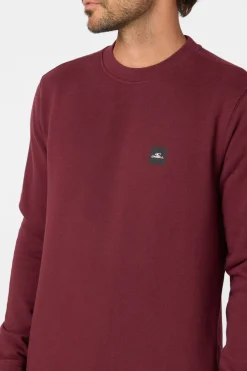 Blocked Out Crew Crew Neck Fleece - Burgundy | O'Neill