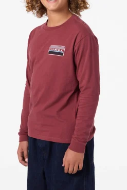 Boy's Banner Long Sleeve Tee - Oxblood Red | O'Neill
