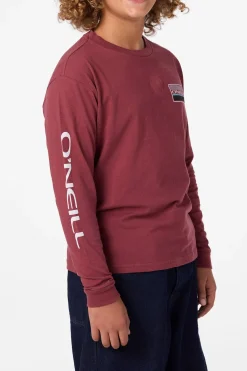 Boy's Banner Long Sleeve Tee - Oxblood Red | O'Neill