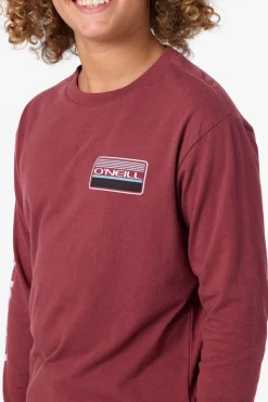 Boy's Banner Long Sleeve Tee - Oxblood Red | O'Neill
