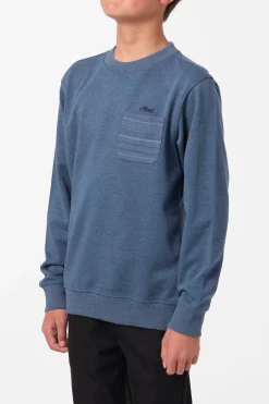 Boy's Bavaro Blocked Crew Shirt Fleece - Midnight Navy | O'Neill