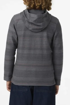 Boy's Bavaro Stripe Poncho Pullover Fleece - Black | O'Neill