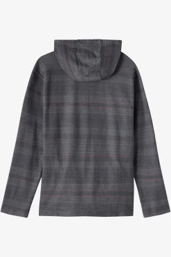 Boy's Bavaro Stripe Poncho Pullover Fleece - Black | O'Neill