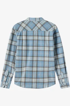 Boy's Glacier Plaid Superfleece Long Sleeve Shirt - Citadel | O'Neill