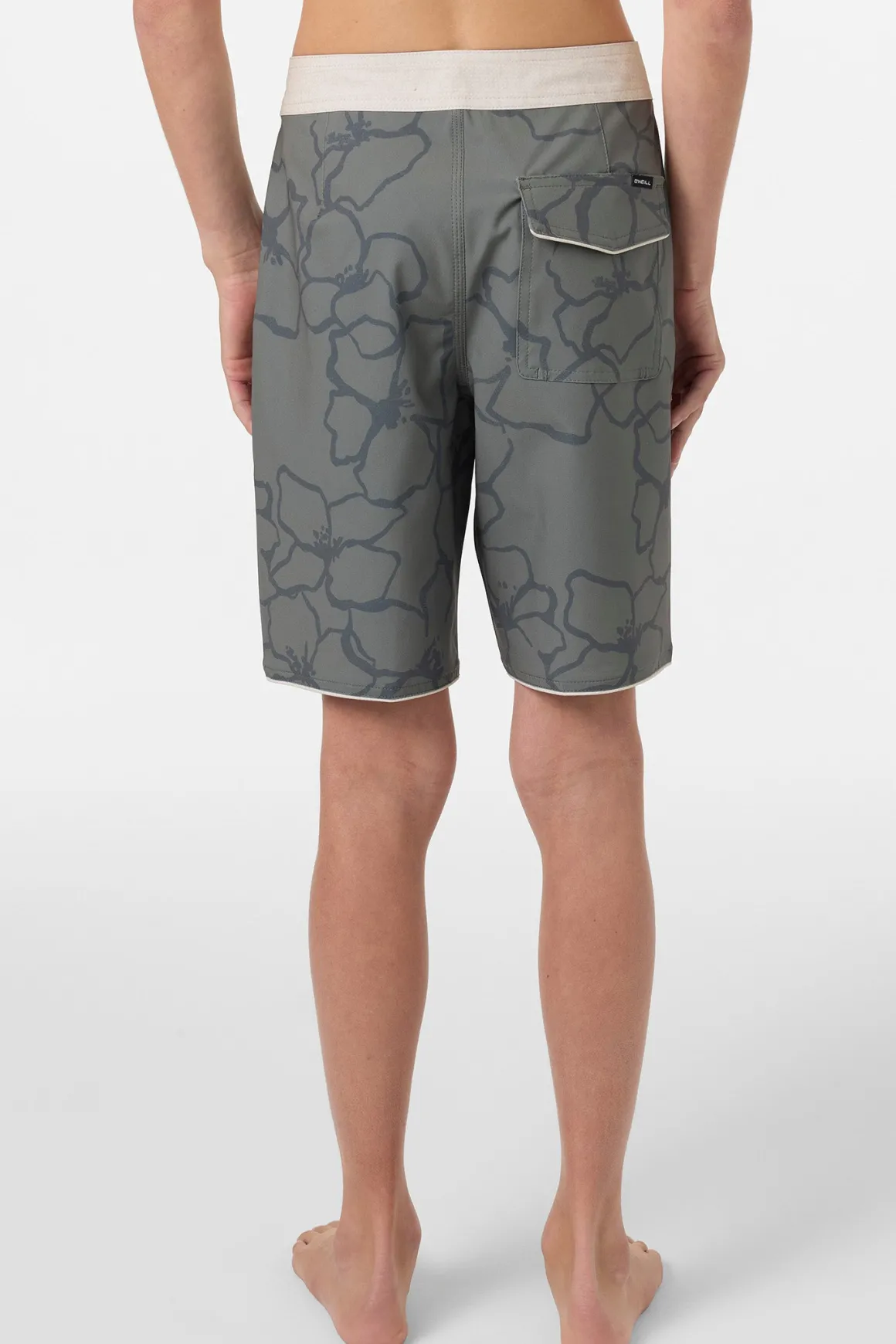 Boy's Hyperfreak Mysto Scallop 17" Boardshorts - Mulled Basil | O'Neill