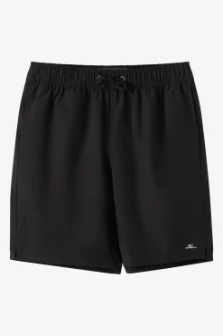 Boy's Lennox Hermosa Solid Volley 16" Swim Trunks Trunks - Black | O'Neill