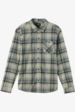 Boy's Redmond Plaid Flannel Long Sleeve Shirt - Sage | O'Neill