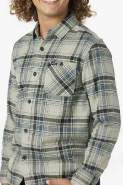 Boy's Redmond Plaid Flannel Long Sleeve Shirt - Sage | O'Neill