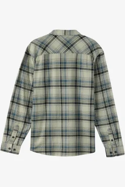 Boy's Redmond Plaid Flannel Long Sleeve Shirt - Sage | O'Neill