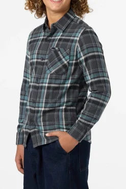 Boy's Redmond Plaid Flannel Long Sleeve Shirt - Graphite | O'Neill
