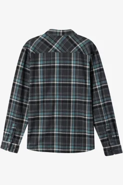 Boy's Redmond Plaid Flannel Long Sleeve Shirt - Graphite | O'Neill