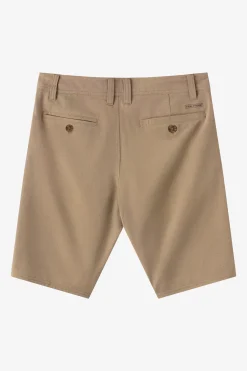 Boy's Reserve Light Check 18"'' Hybrid Shorts - Dark Khaki 2 | O'Neill