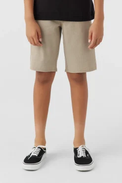 Boy's Reserve Light Check 18" Hybrid Shorts - Dark Khaki | O'Neill