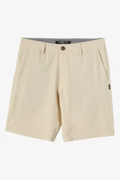 Boy's Reserve Light Check 18" Hybrid Shorts - Lt Khaki | O'Neill