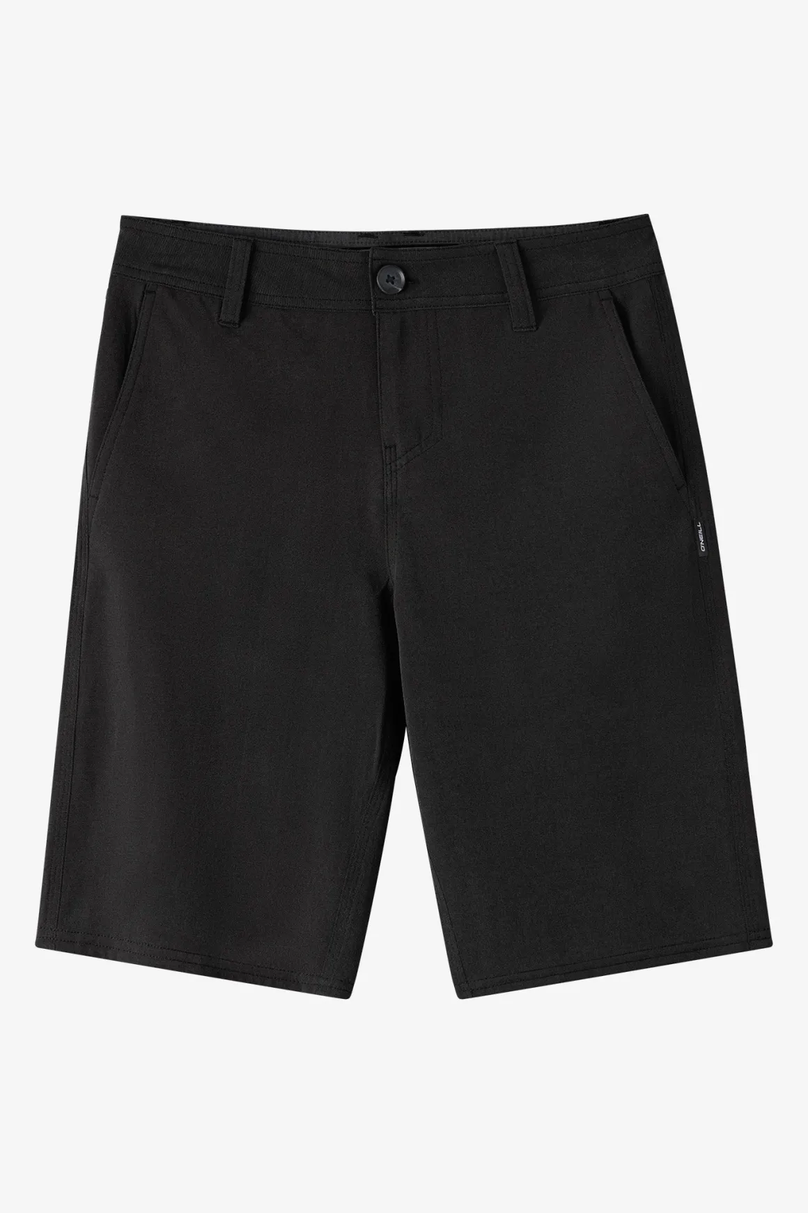 Boy's Reserve Light Check 18"'' Hybrid Shorts - Black | O'Neill