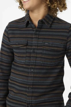 Boy's Richmond Flannel Ls Shirt Long Sleeve Shirt - Graphite | O'Neill