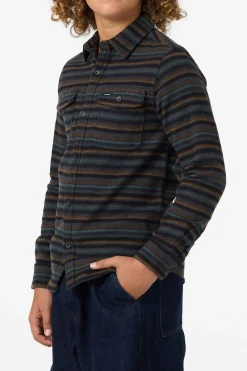 Boy's Richmond Flannel Ls Shirt Long Sleeve Shirt - Graphite | O'Neill