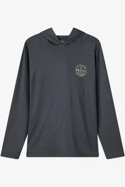 Boy's TRVLR Upf Hooded Ls - Blaze Long Sleeve Pullover - Hthr Black | O'Neill