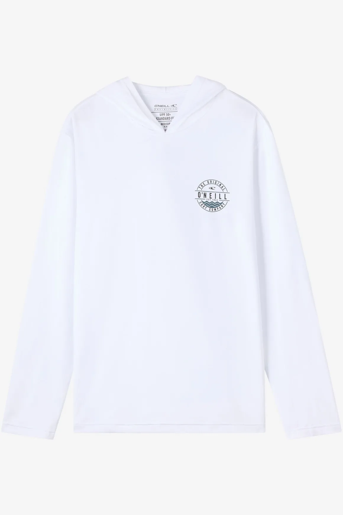 Boy's TRVLR Upf Hooded Ls - Blaze Long Sleeve Pullover - White | O'Neill