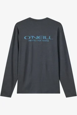 Boy's TRVLR Upf Ls - Stacked Long Sleeve Pullover - Hthr Black | O'Neill