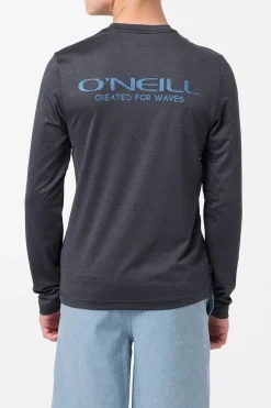 Boy's TRVLR Upf Ls - Stacked Long Sleeve Pullover - Hthr Black | O'Neill