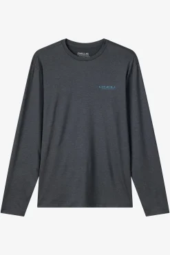 Boy's TRVLR Upf Ls - Stacked Long Sleeve Pullover - Hthr Black | O'Neill