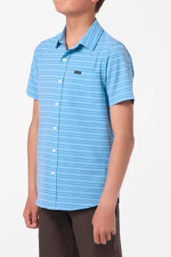 Boy's TRVLR Upf Traverse Stripe Shirt - Blue Fade | O'Neill