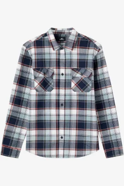 Boy's Winslow Plaid Flannel Long Sleeve Shirt - Navy | O'Neill