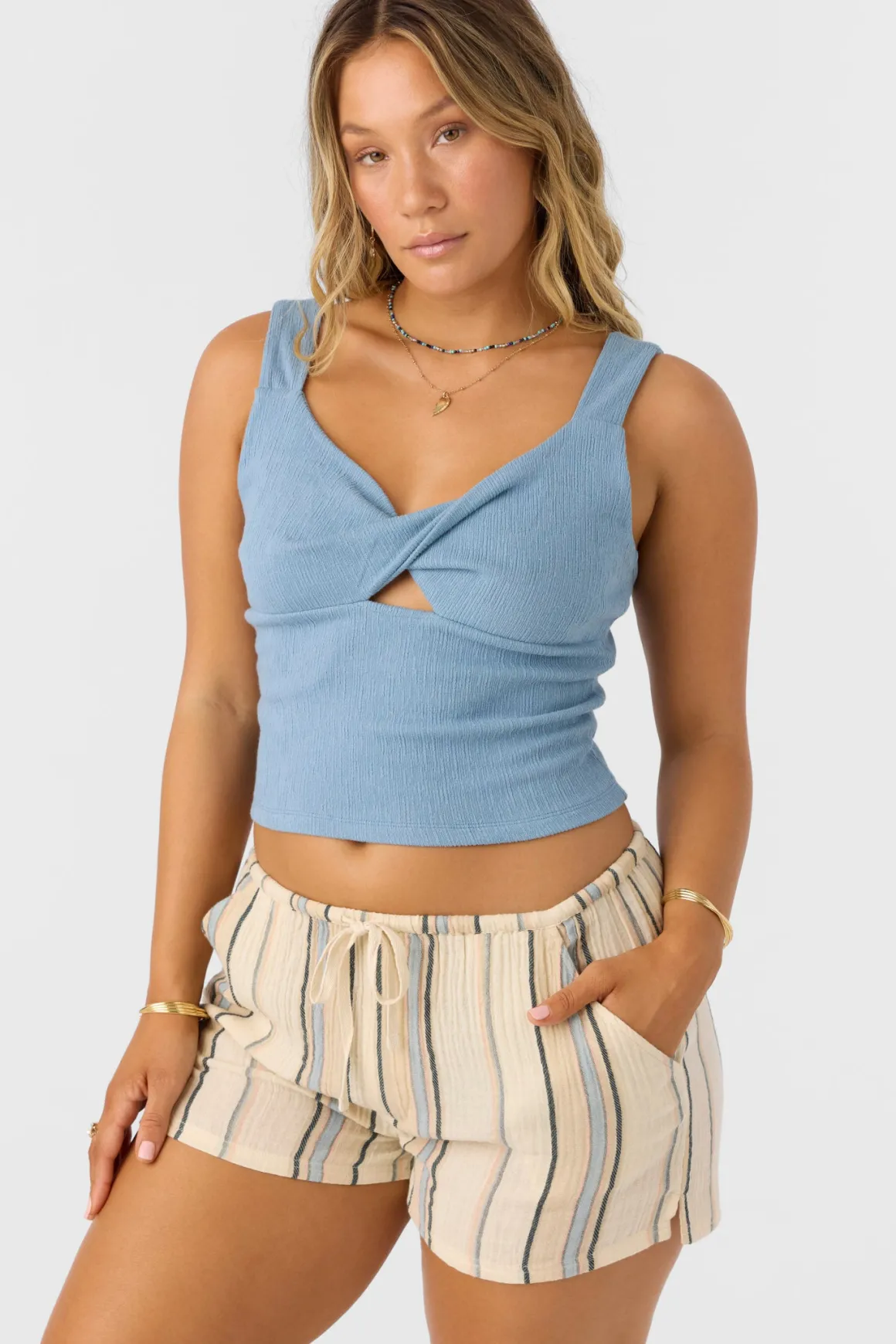 Brenda Stripe Beach Shorts - Tapioca | O'Neill