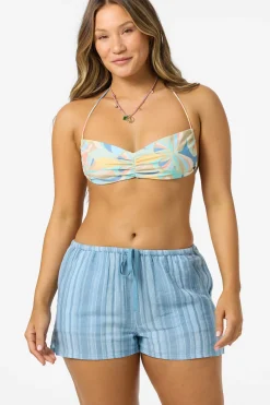 Brenda Waves Stripe Beach Shorts