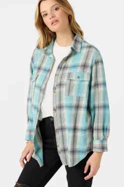 Brooks Flannel Long Sleeve Top - Nile Blue | O'Neill