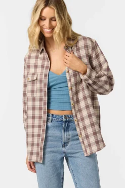Brooks Flannel Long Sleeve Top