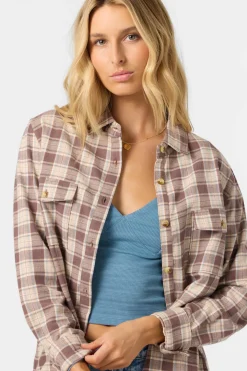 Brooks Flannel Long Sleeve Top