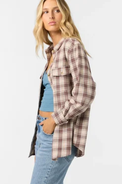 Brooks Flannel Long Sleeve Top