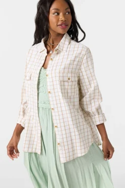 Brooks Flannel Long Sleeve Top - Winter White | O'Neill