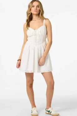 Camden Embroidered Mini Dress Short Dress - White | O'Neill