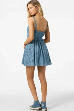 Camden Embroidered Mini Dress Short Dress - Provincial Blue | O'Neill